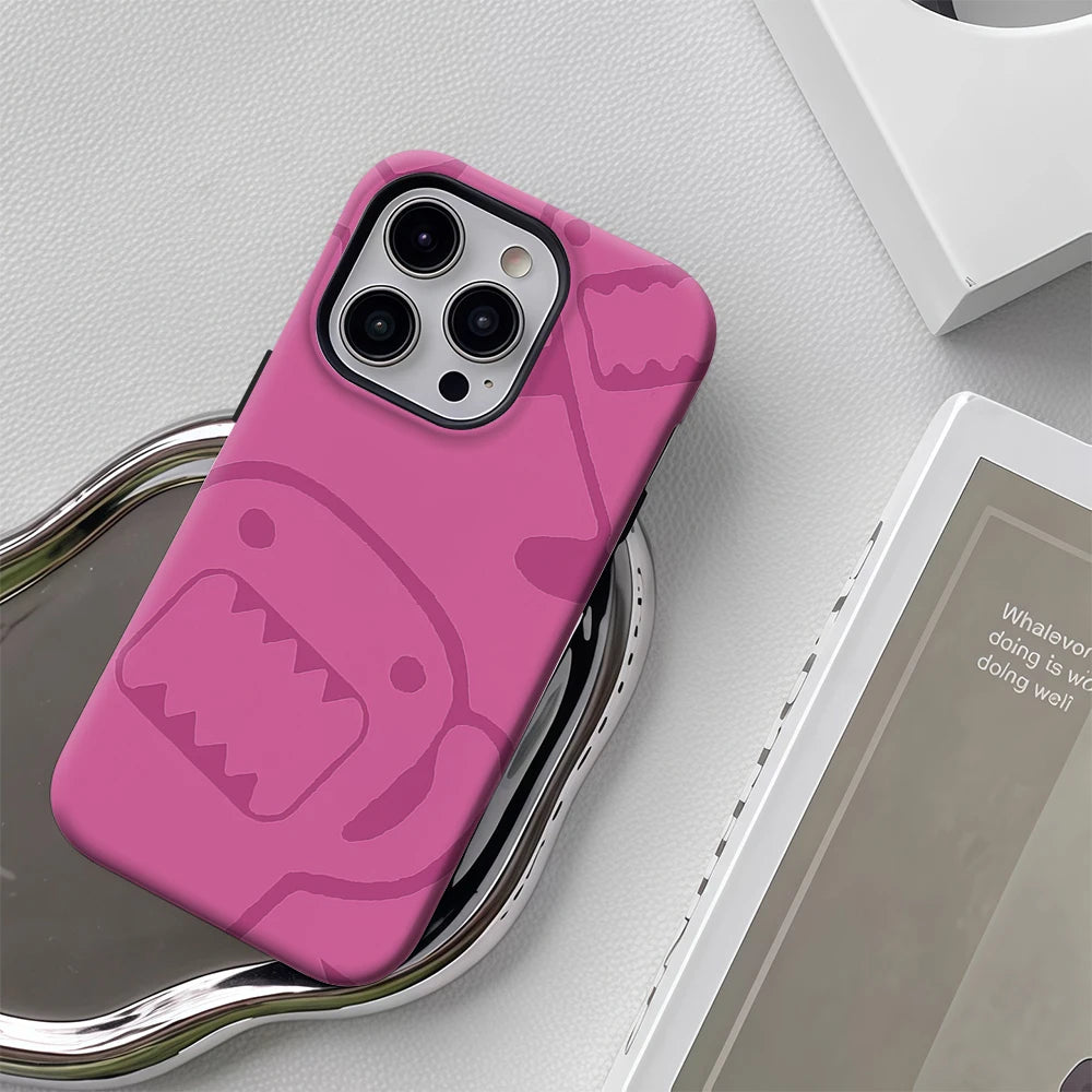 Playful Pink Domo Monsters IPhone17 Must-Haves Phone Case for IPhone 17 16 15 14 13 12 Pro Max Plus Double-layer Back Cover