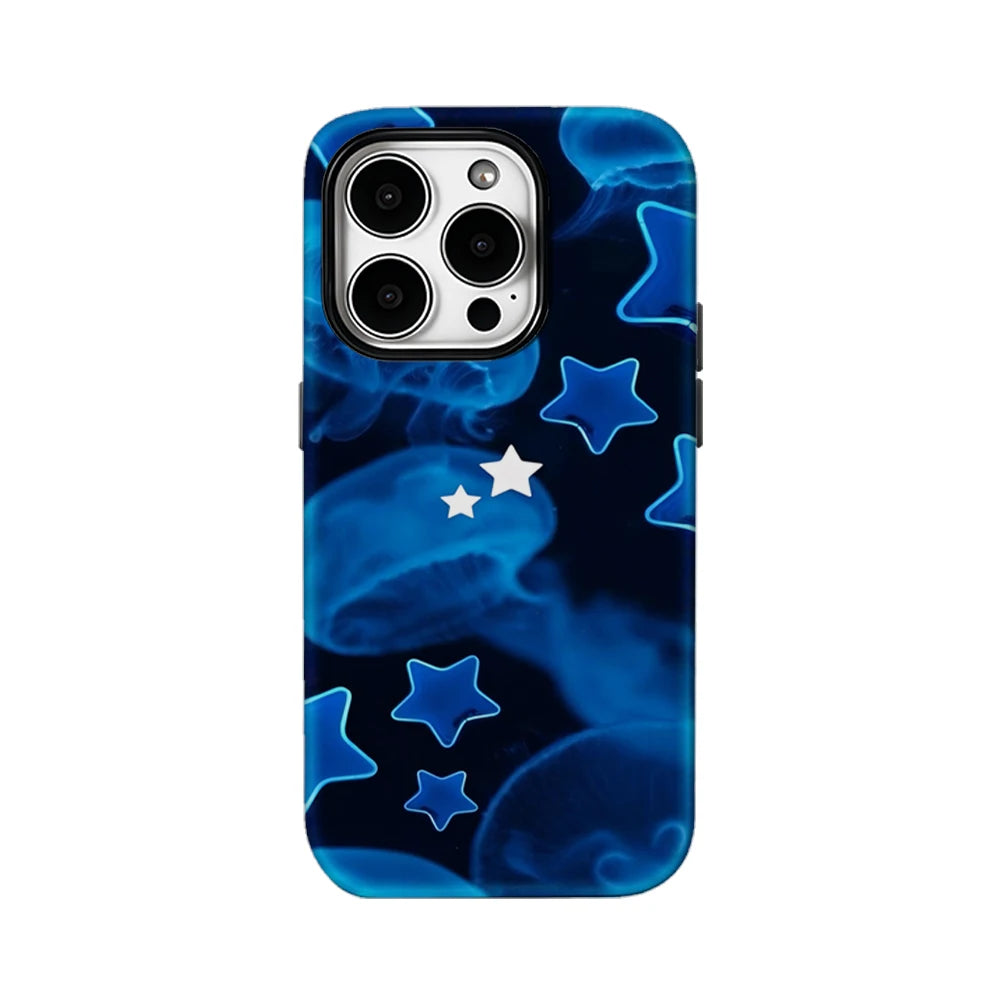 Blue Jellyfish & Stars IPhone17 Must-Haves Phone Case for IPhone 17 16 15 14 13 12 11 Pro Max Plus Double-layer Back Cover