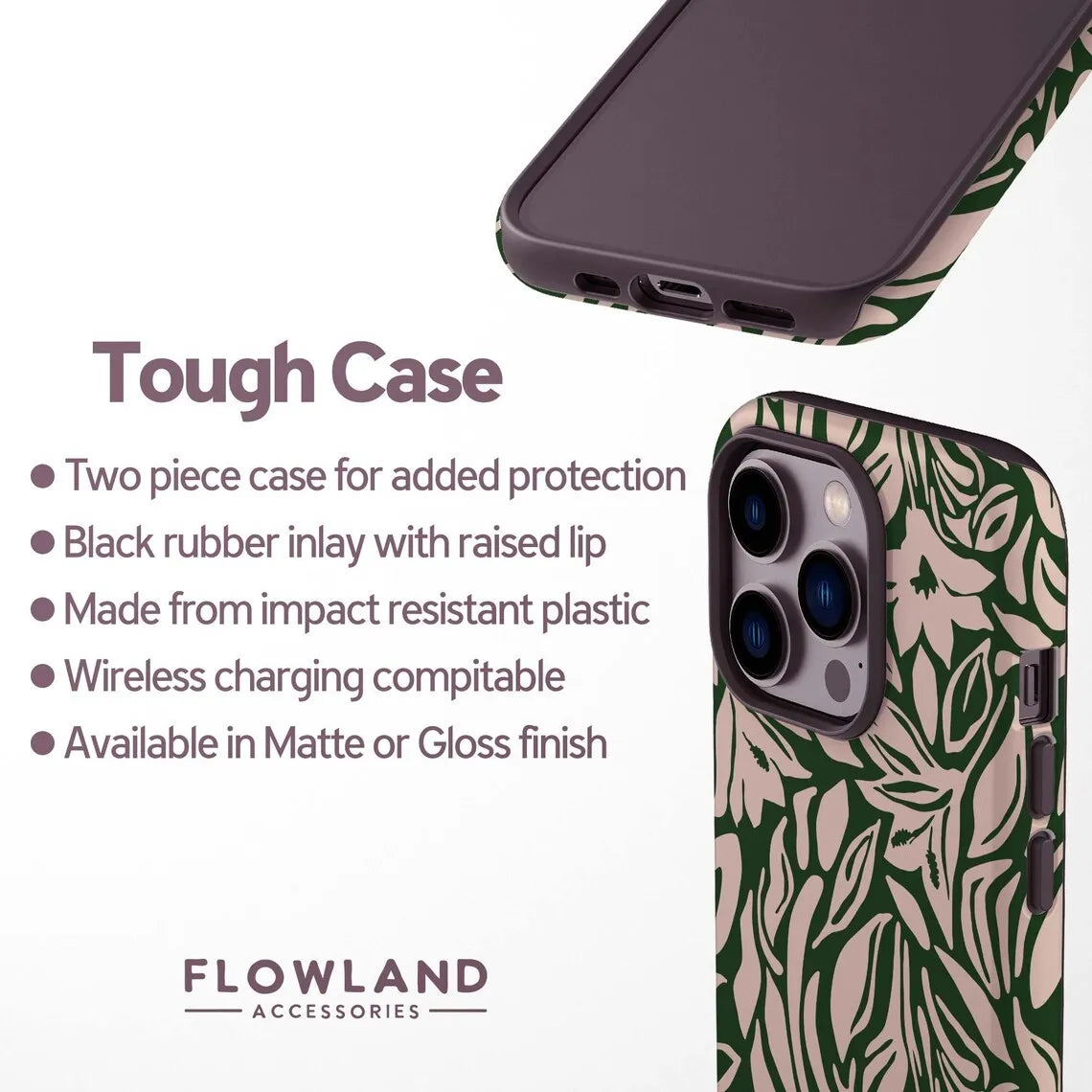 Luxury Full-screen Floral Pattern Design Phone Case for iPhone 17 16 15 14 13 12 11 Air Pro Max Plus Luxury Double-layer Cover