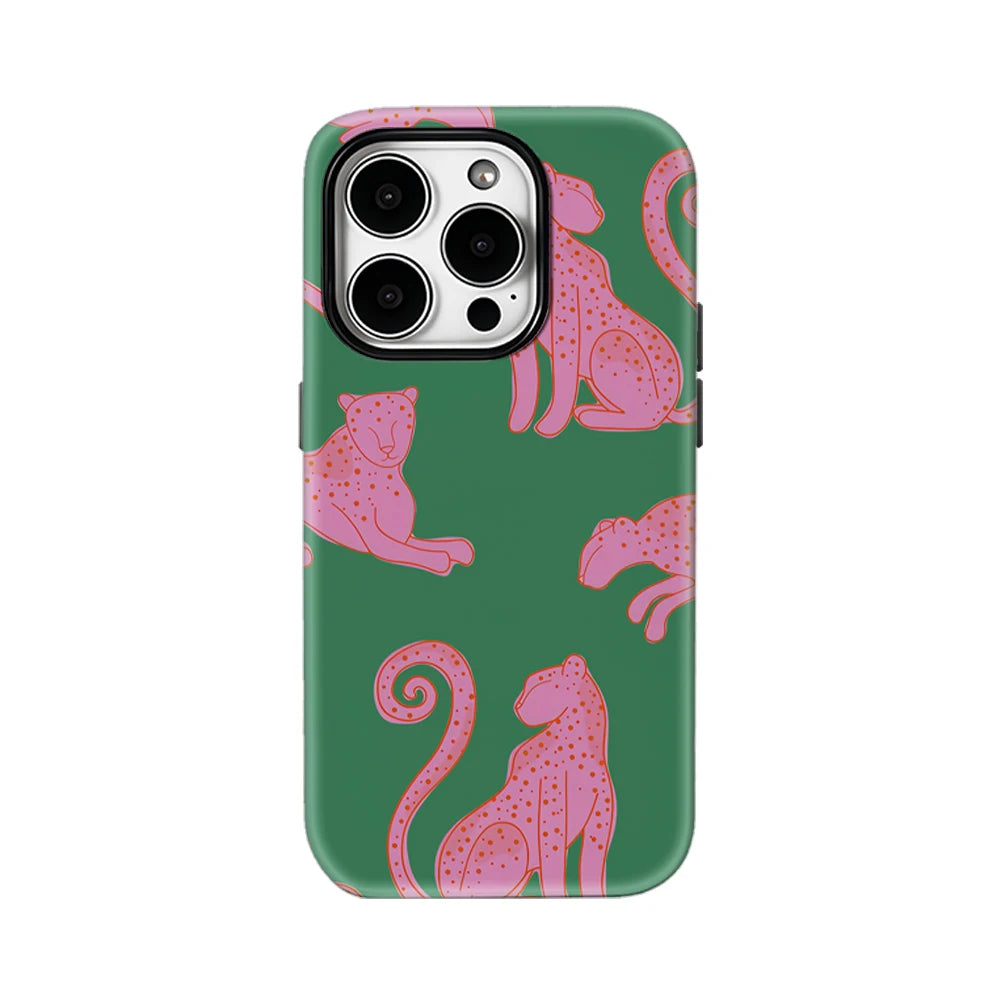 Pink Leopard Green IPhone17 Must-Haves Phone Case for IPhone 17 16 15 14 13 12 Pro Max Plus Double-layer Back Cover