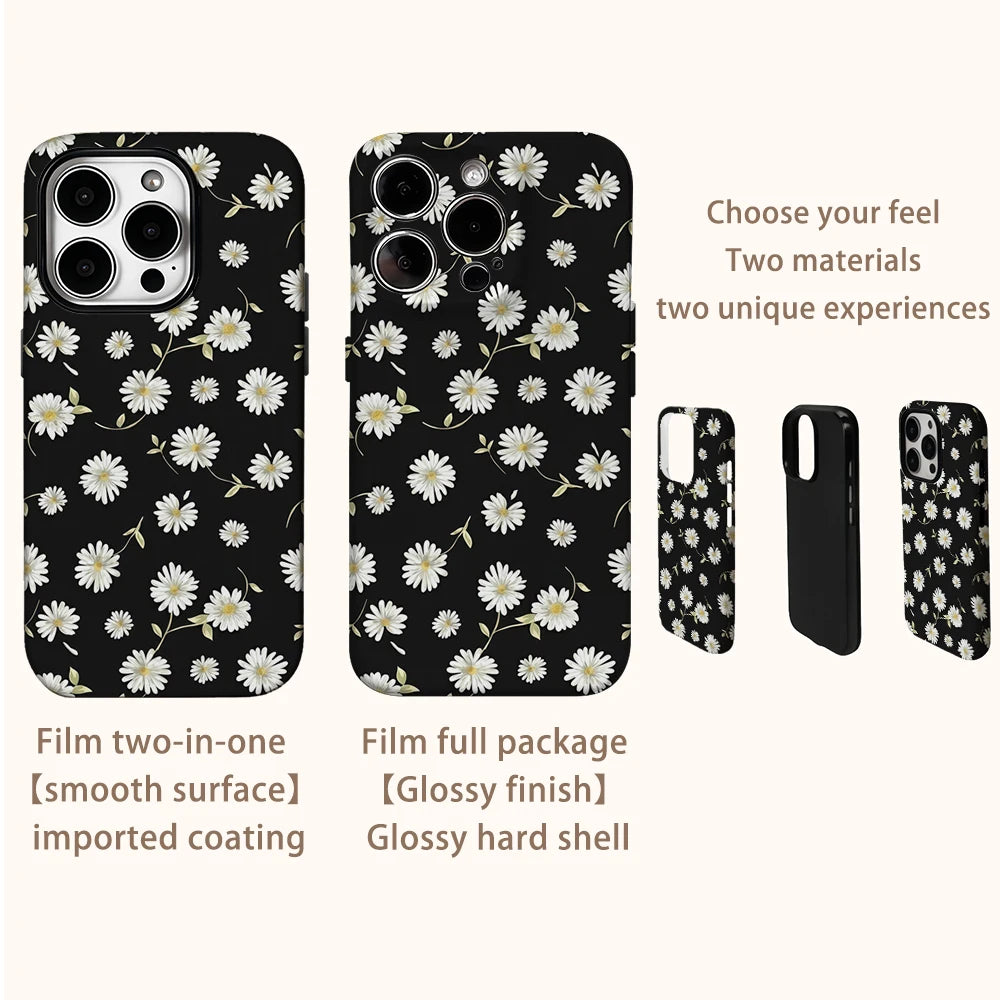 Daisy Daydream Phone Case for IPhone 16 15 14 13 12 11 X XS XR XSMAX 7 8 Pro Max Plus Double-layer Back Cover