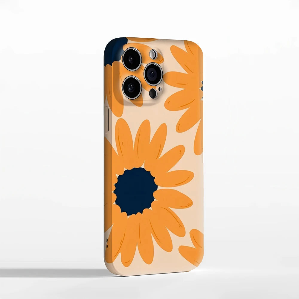 Retro Orange Daisies IPhone17 Must-Haves Phone Case for IPhone 17 16 15 14 13 12 11 Pro Max Plus Double-layer Back Cover