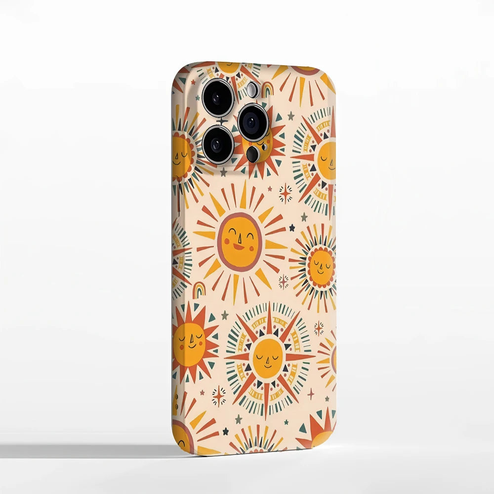 Sunny Faces IPhone17 Must-Haves Phone Case for IPhone 17 16 15 14 13 12 11 Pro Max Plus Double-layer Back Cover