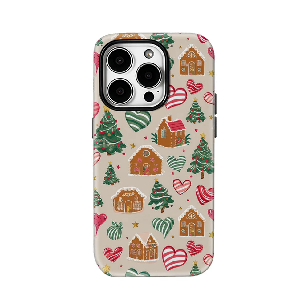 Christmas Gingerbread Pattern IPhone17 Must-Haves Phone Case for IPhone 17 16 15 14 13 12 Pro Max Plus Double-layer Back Cover