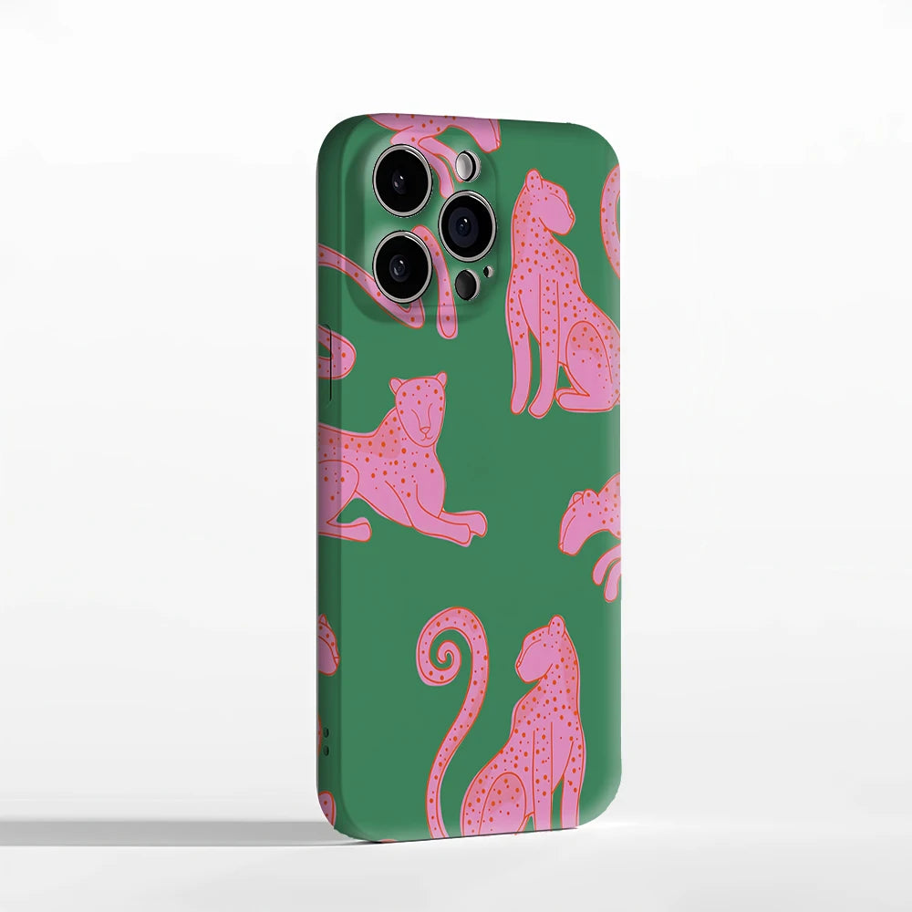 Pink Leopard Green IPhone17 Must-Haves Phone Case for IPhone 17 16 15 14 13 12 Pro Max Plus Double-layer Back Cover