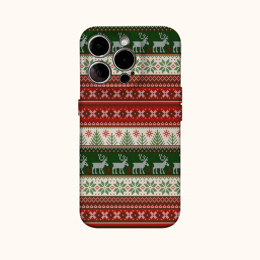 Christmas Elk Party Phone Case for IPhone 16 15 14 13 12 11 X XS XR XSMAX 7 8 Pro Max Plus Double-layer Back Cover
