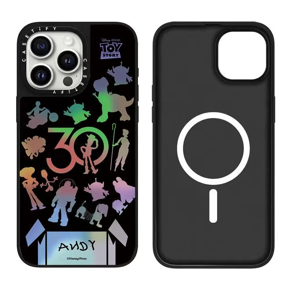 The cartoon toy series iPhone16pro max phone case is compatible for iPhone15/14/13 mirror finishes.
