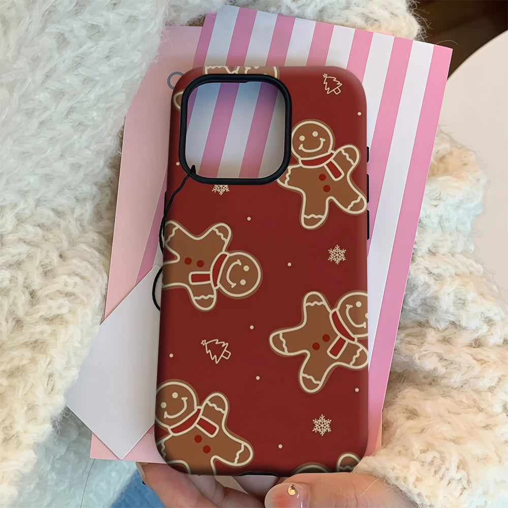 Christmas Gingerbread Men IPhone17 Must-Haves Phone Case for IPhone 17 16 15 14 13 12 11 Pro Max Plus Double-layer Back Cover