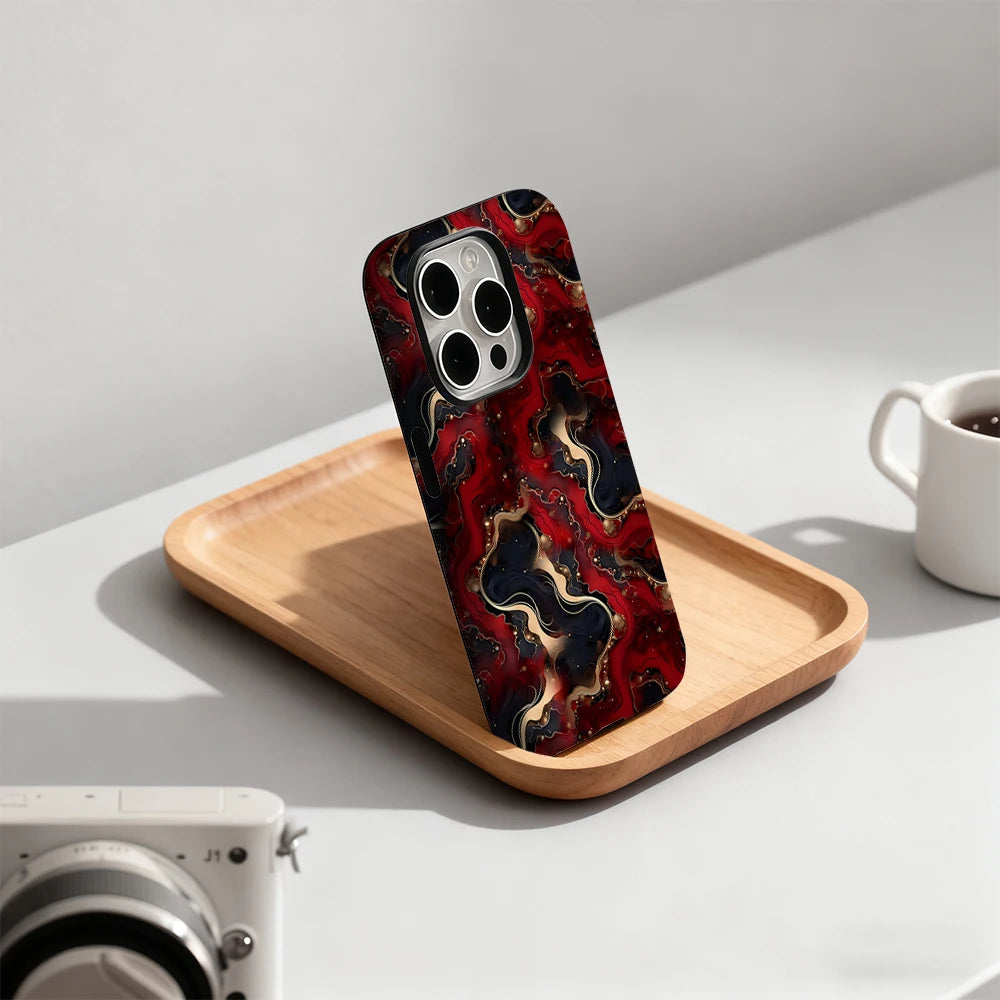 Luxury Waves IPhone17 Must-Haves Phone Case for IPhone 17 16 15 14 13 12 Pro Max Plus Double-layer Back Cover INS