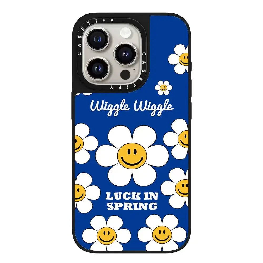 The Sunflower Series iPhone16ProMax phone case is compatible for 15Pro/16Plus Mirror 12 Trendy.