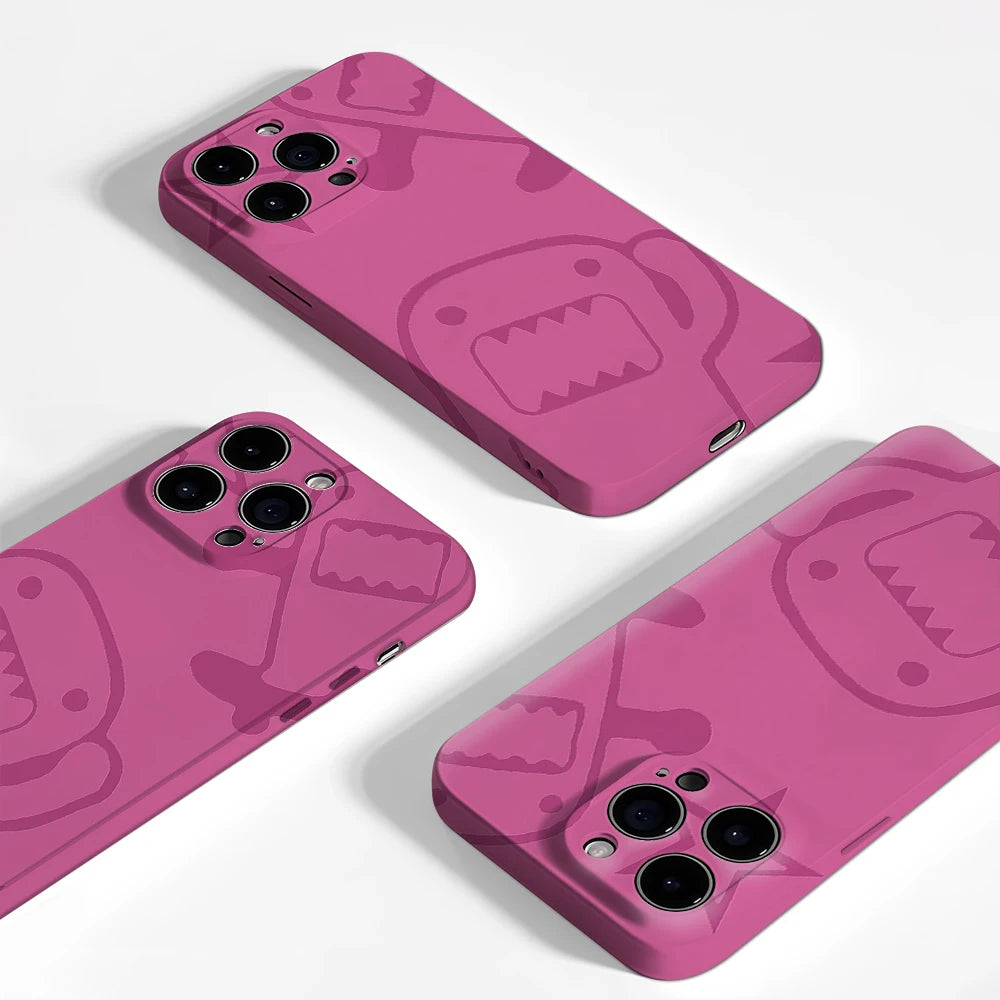 Playful Pink Domo Monsters IPhone17 Must-Haves Phone Case for IPhone 17 16 15 14 13 12 Pro Max Plus Double-layer Back Cover