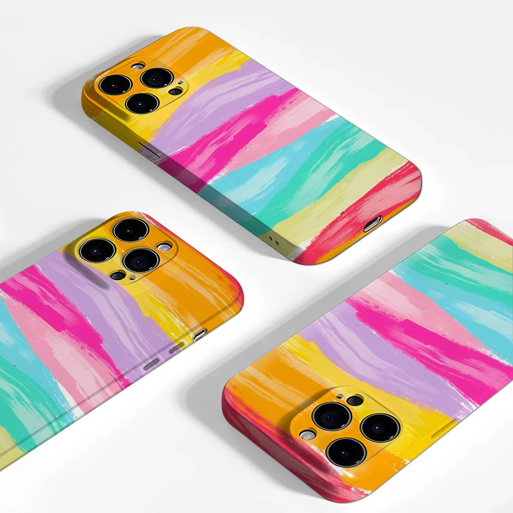 Vibrant Paint Strokes IPhone17 Must-Haves Phone Case for IPhone 17 16 15 14 13 12 11 Pro Max Plus Double-layer Back Cover