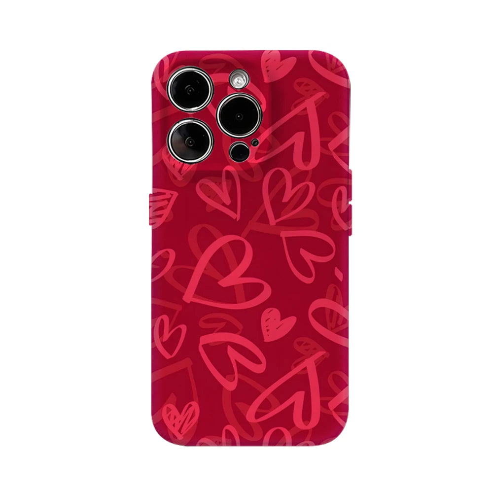 Red Heart IPhone17 Must-Haves Phone Case for IPhone 17 16 15 14 13 12 150 Pro Max Plus Double-layer Back Cover