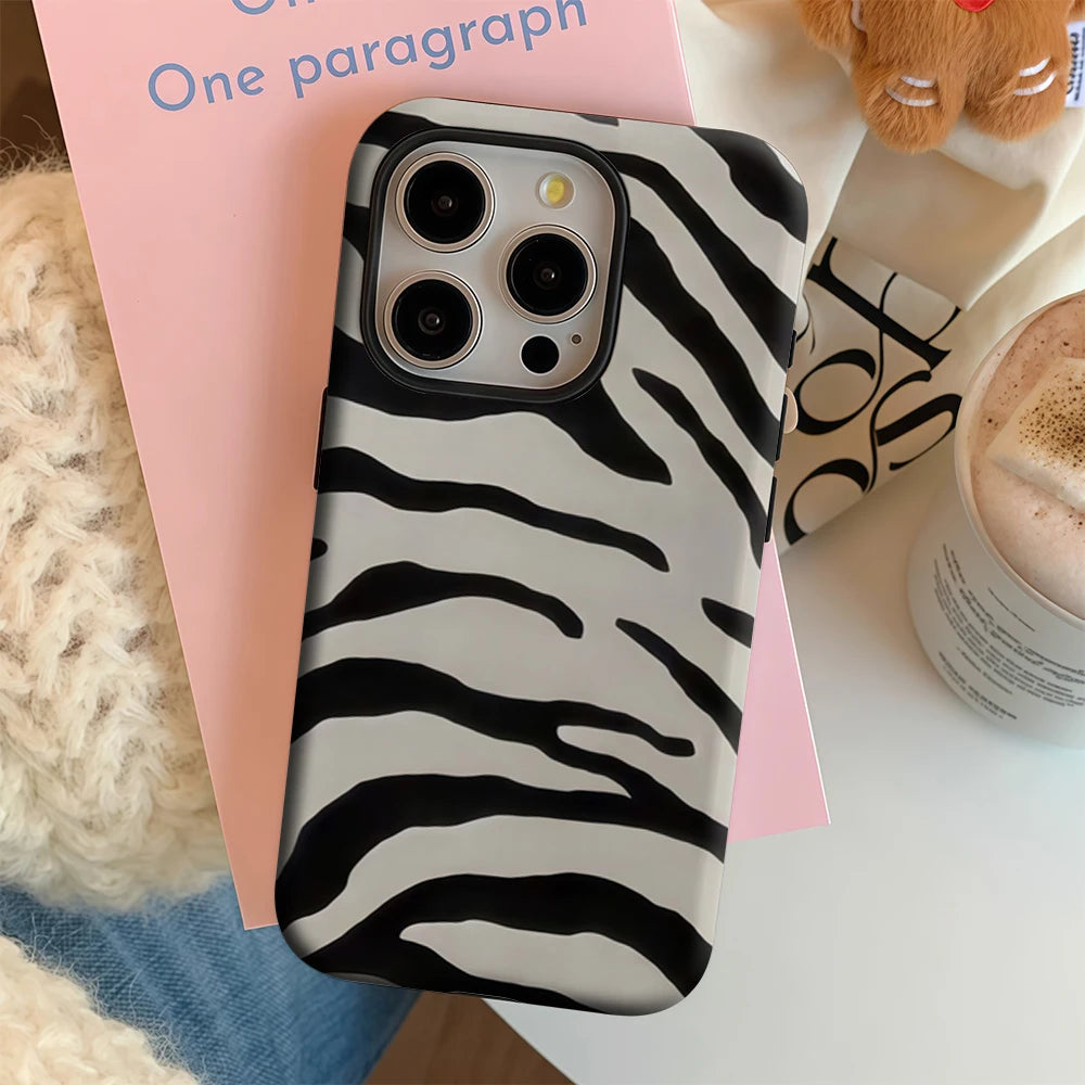 Classic Zebra Stripes IPhone17 Must-Haves Phone Case for IPhone 17 16 15 14 13 12 11 Pro Max Plus Double-layer Back Cover