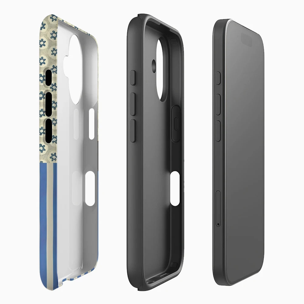 Cat with Blue and White Stripes IPhone17 Must-Haves Phone Case for IPhone 17 16 15 14 13 12 Pro Max Plus Double-layer Back Cover