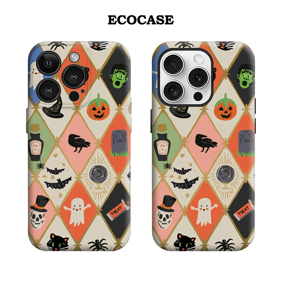 Cute Halloween Icons IPhone17 Must-Haves Phone Case for IPhone 17 16 15 14 13 12 11 Pro Max Plus Double-layer Back Cover