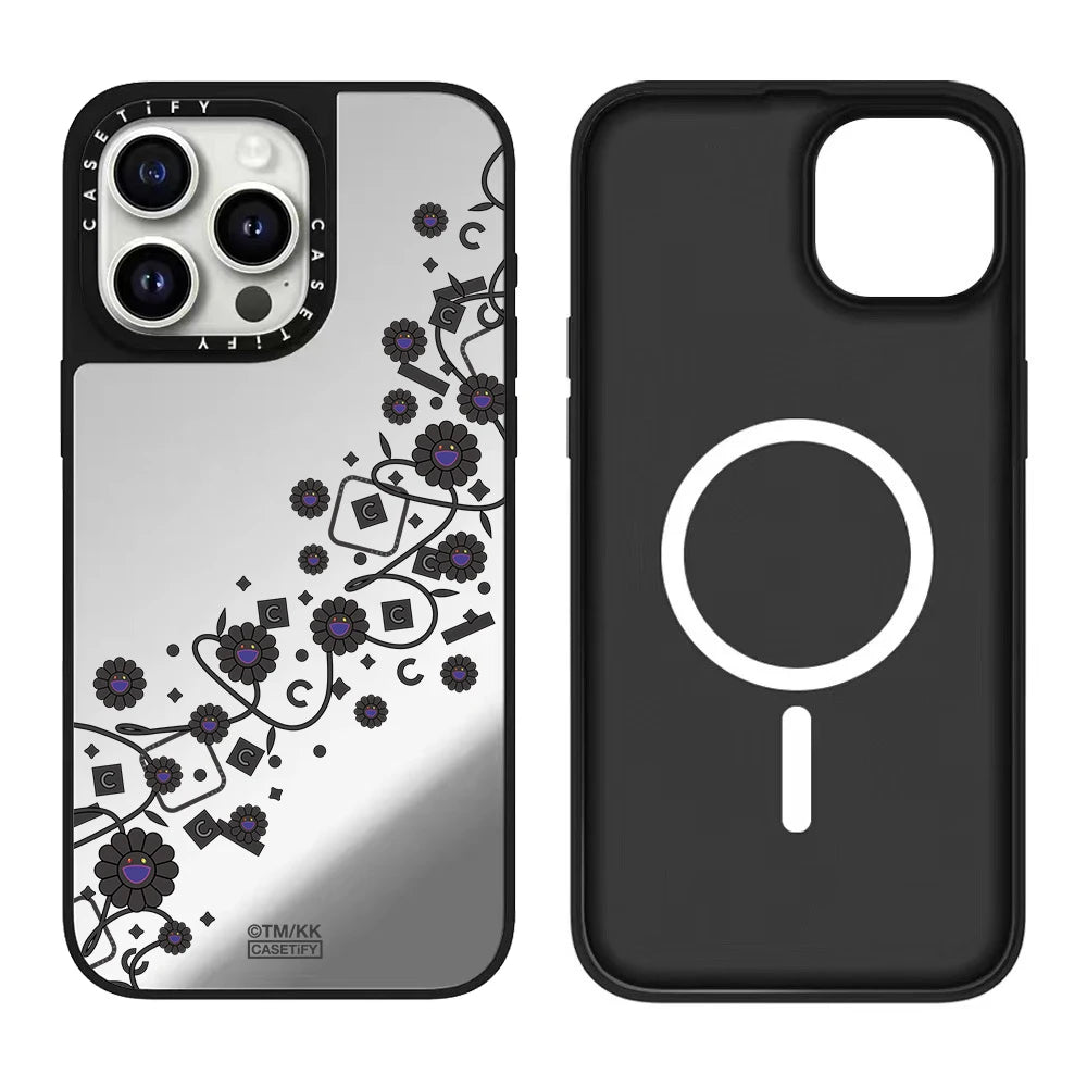 Magnetic Sunflower Series iPhone 17 pro Case Compatible for iPhone 17/16/15 Series Floral Design Mobile Phone Cover