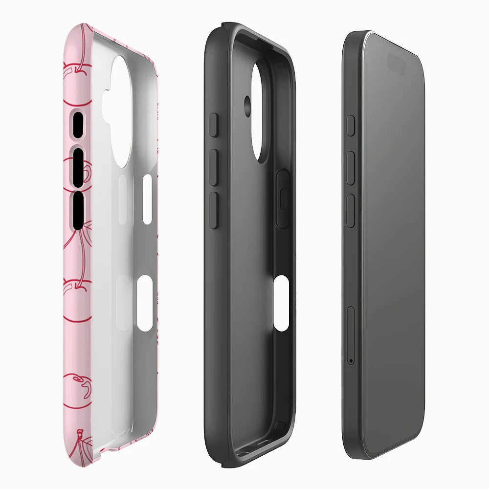 Cherry Outline IPhone17 Must-Haves Phone Case for IPhone 17 16 15 14 13 12 35 Pro Max Plus Double-layer Back Cover