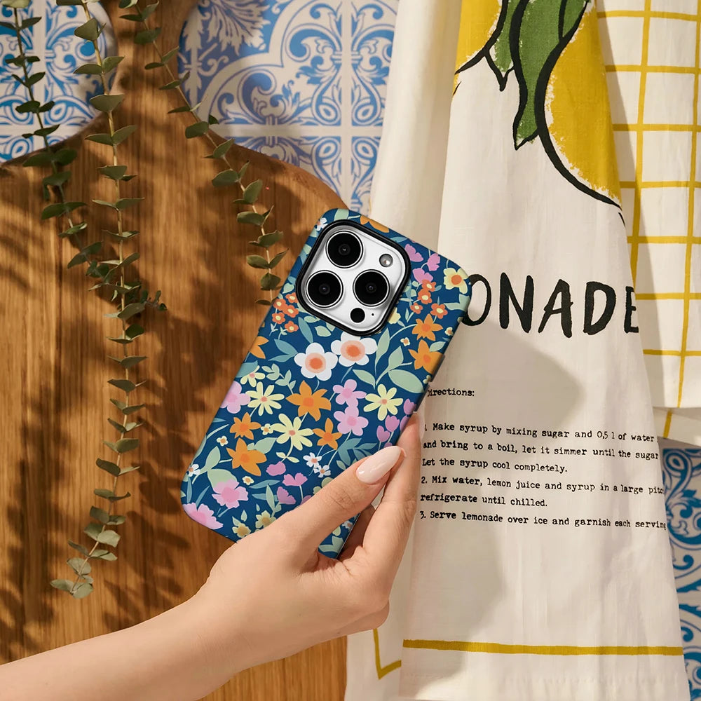 Full Bloom Phone Case for IPhone 16 15 14 13 12 11 X XS XR XSMAX 7 8 Pro Max Plus Double-layer Back Cover