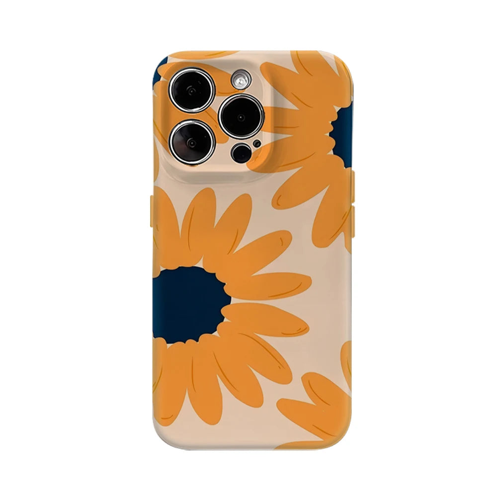Retro Orange Daisies IPhone17 Must-Haves Phone Case for IPhone 17 16 15 14 13 12 11 Pro Max Plus Double-layer Back Cover