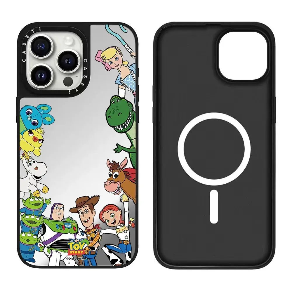 The cartoon toy series iPhone16pro max phone case is compatible for iPhone15/14/13 mirror finishes.