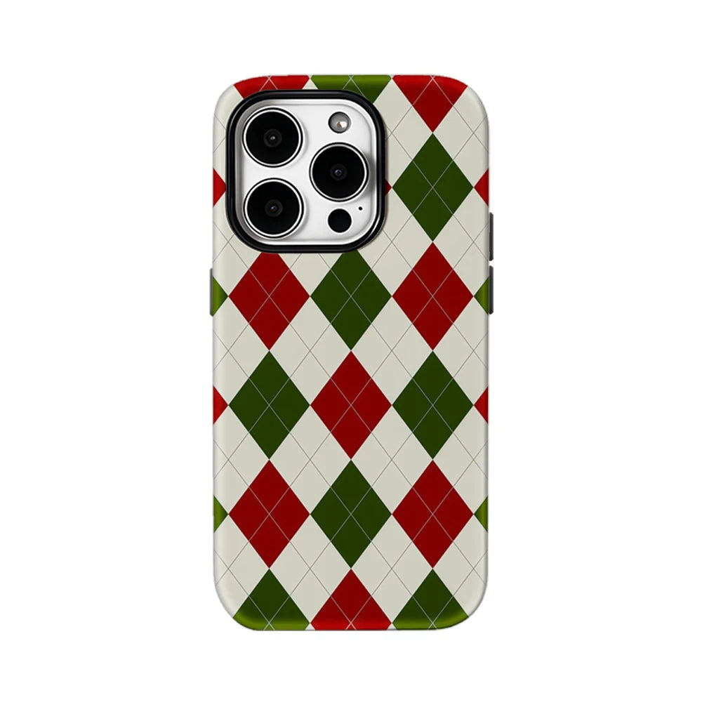 Argyle Classic Christmas IPhone17 Must-Haves Phone Case for IPhone 17 16 15 14 13 12 11 Pro Max Plus Double-layer Back Cover