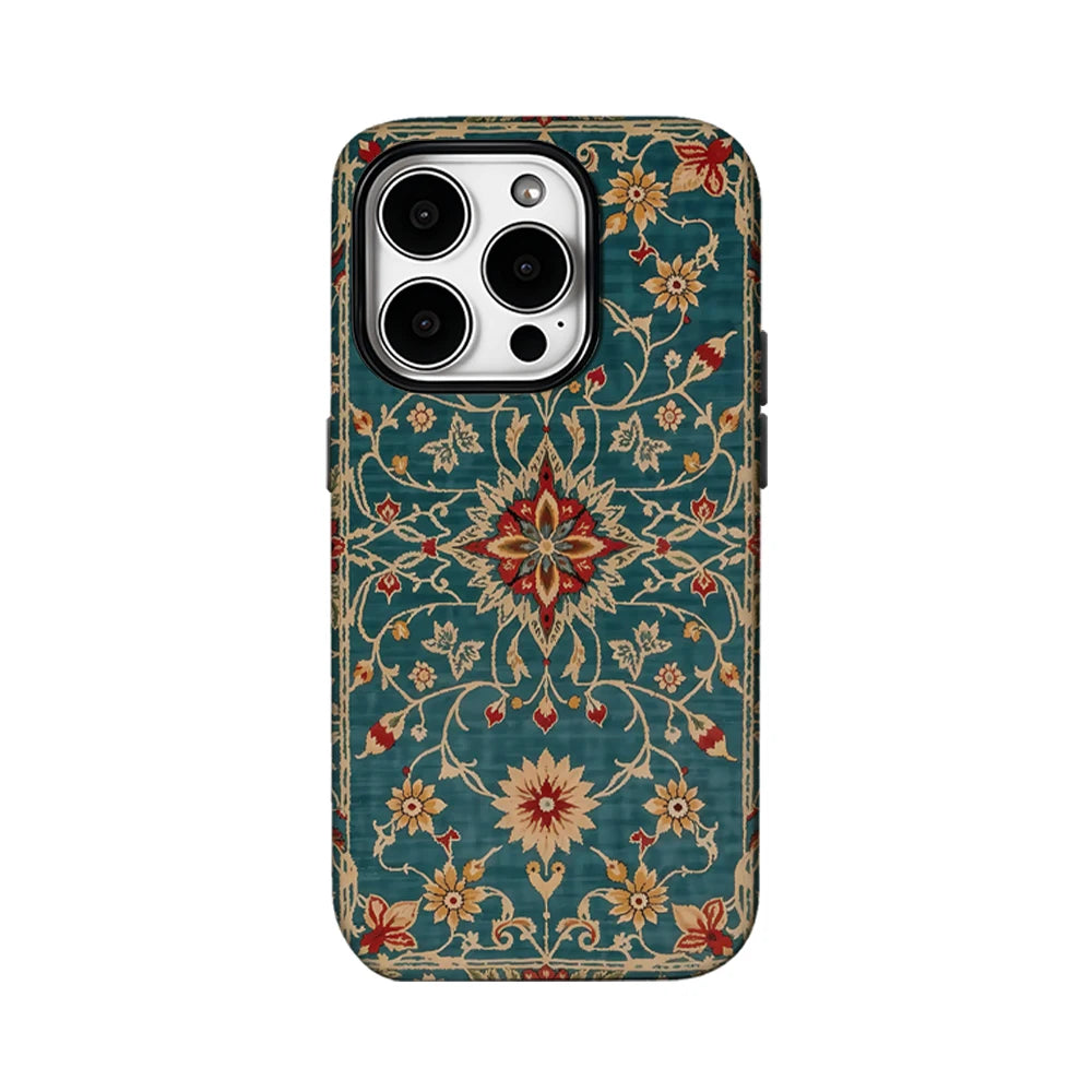 Retro Turkish Persian Style Phone Case for IPhone 16 15 14 13 12 11 X XS XR XSMAX 7 8 Pro Max Plus Double-layer Back Cover