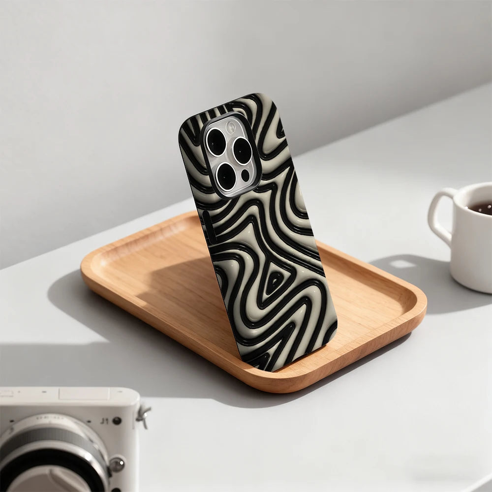 Swirl Art IPhone17 Must-Haves Phone Case for IPhone 17 16 15 14 13 12 Pro Max Plus Double-layer Back Cover INS