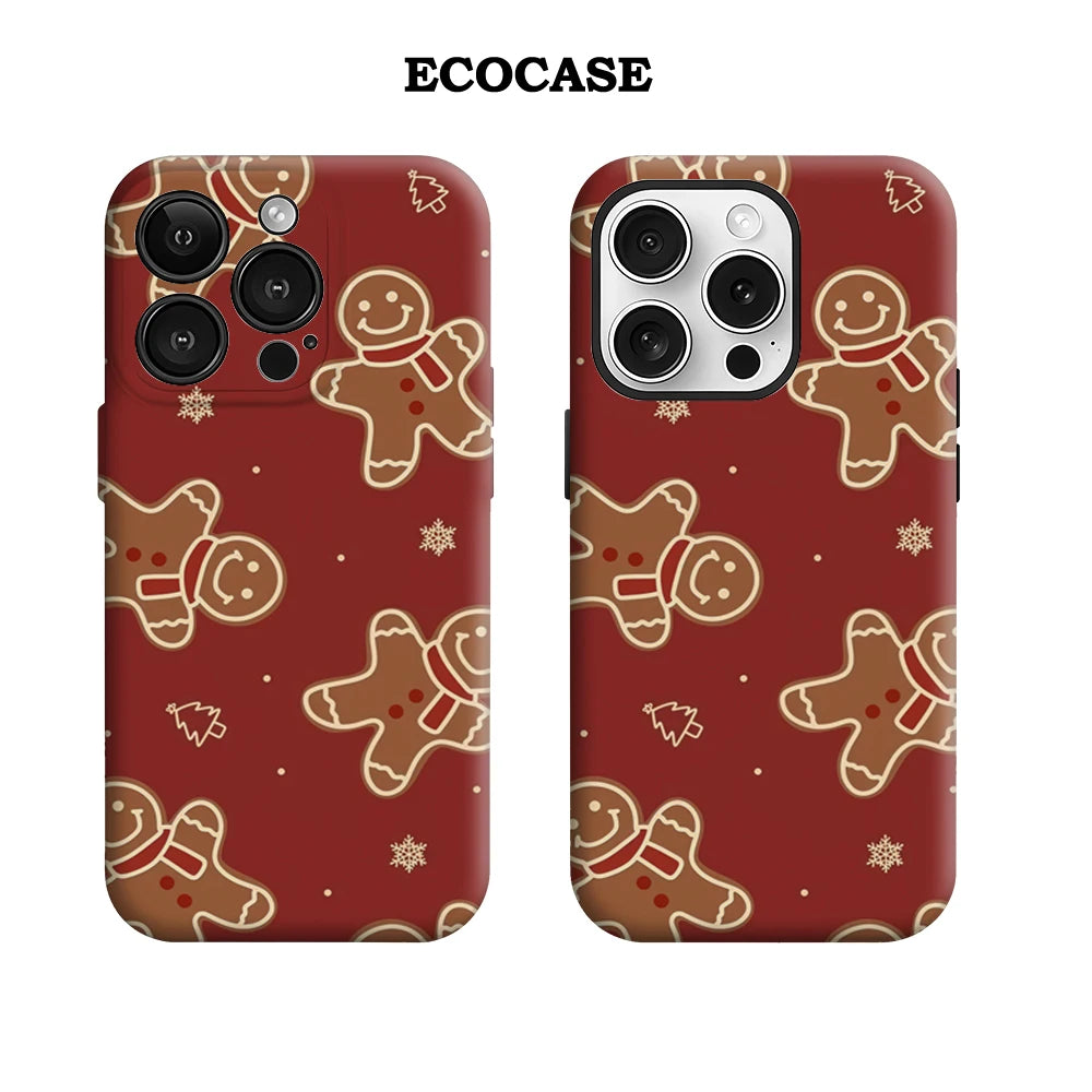 Christmas Gingerbread Men IPhone17 Must-Haves Phone Case for IPhone 17 16 15 14 13 12 11 Pro Max Plus Double-layer Back Cover