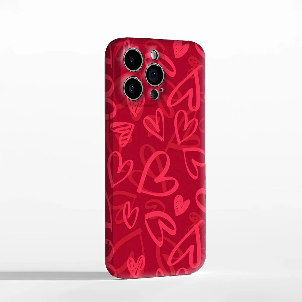 Red Heart IPhone17 Must-Haves Phone Case for IPhone 17 16 15 14 13 12 150 Pro Max Plus Double-layer Back Cover