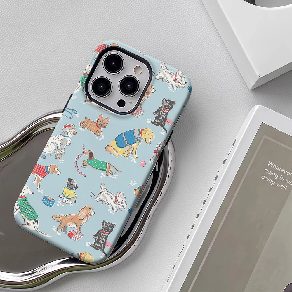 Cute Dog IPhone17 Must-Haves Phone Case for IPhone 17 16 15 14 13 12 Pro Max Plus Double-layer Back Cover