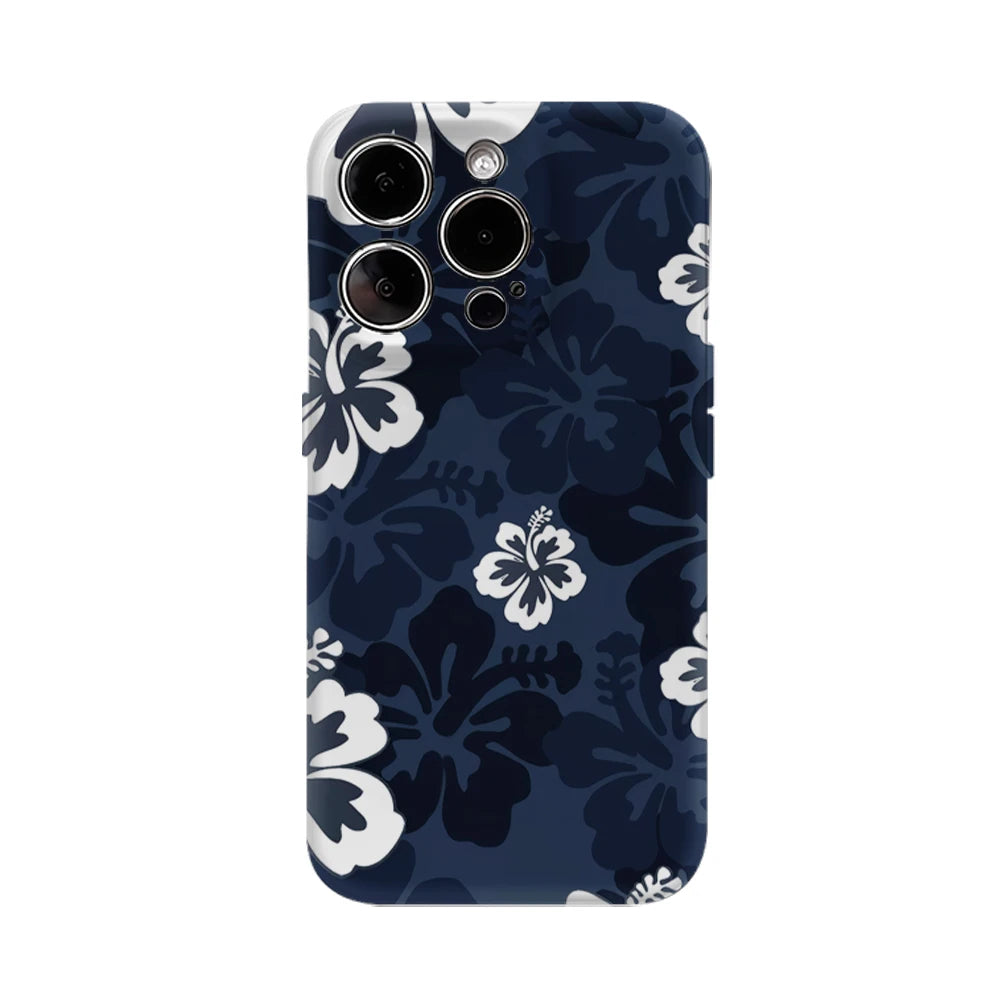Blue Hibiscus IPhone17 Must-Haves Phone Case for IPhone 17 16 15 14 13 12 15 Pro Max Plus Double-layer Back Cover