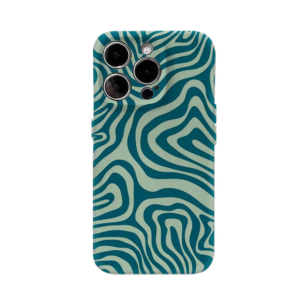 Teal Swirls IPhone17 Must-Haves Phone Case for IPhone 17 16 15 14 13 12 11 Pro Max Plus Double-layer Back Cover