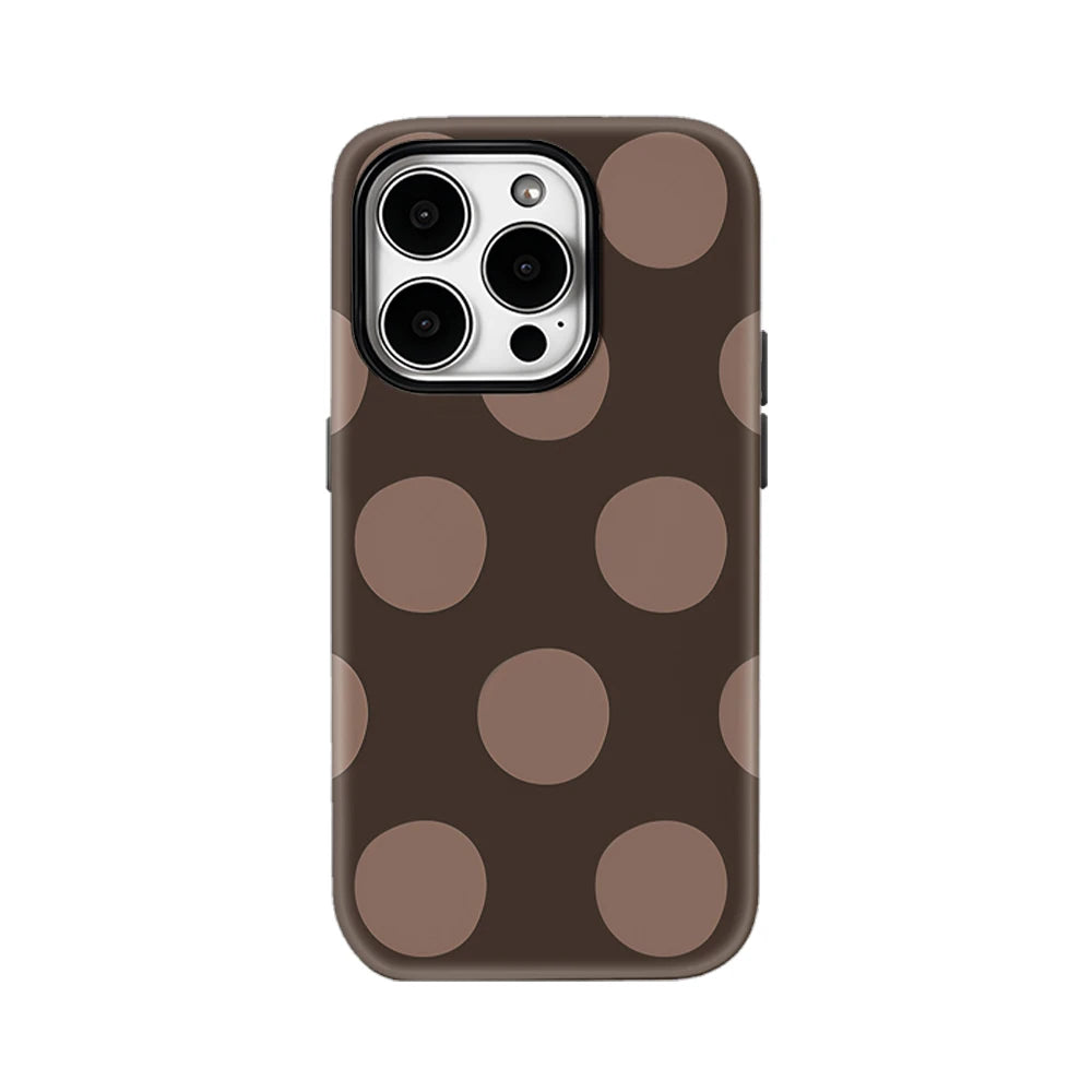 Brown Background with Dots IPhone17 Must-Haves Phone Case for IPhone 17 16 15 14 13 12 Pro Max Plus Double-layer Back Cover