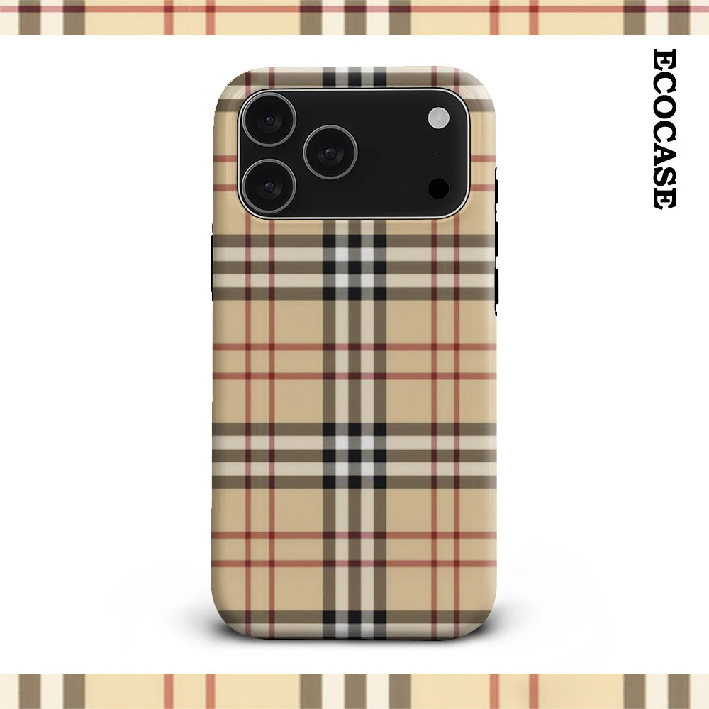 Brown Cloth Pattern IPhone17 Must-Haves Phone Case for IPhone 17 16 15 14 13 12 11 Pro Max Plus Double-layer Back Cover
