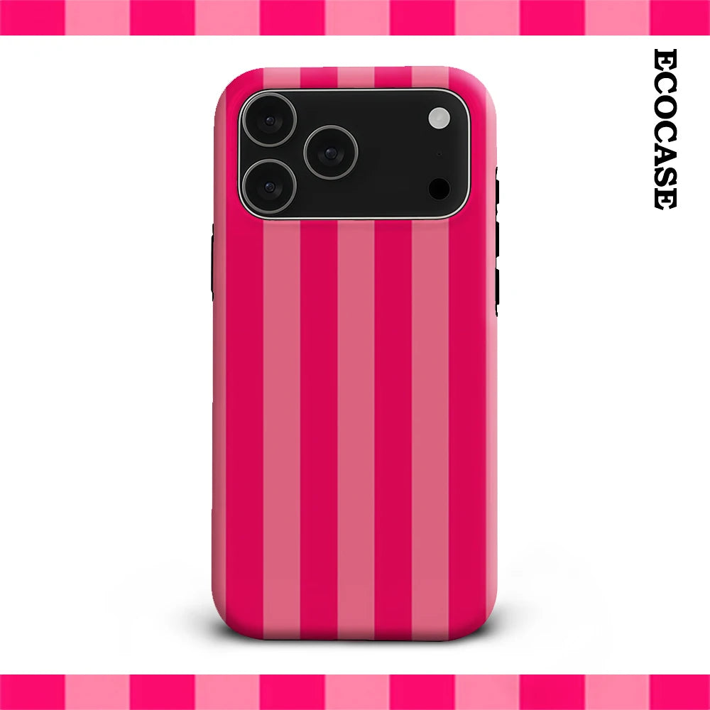 Pink Vertical Stripes IPhone17 Must-Haves Phone Case for IPhone 17 16 15 14 13 12 11 Pro Max Plus Double-layer Back Cover