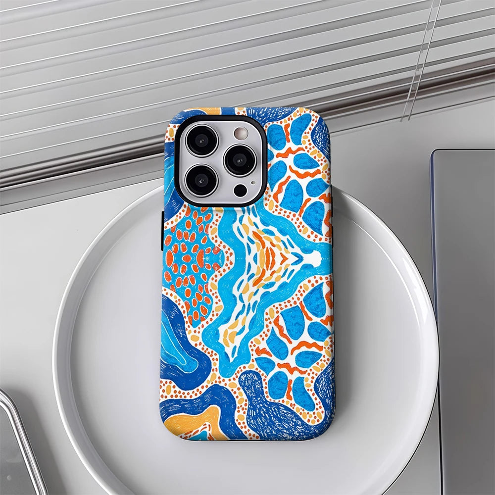 Vibrant Stream IPhone17 Must-Haves Phone Case for IPhone 17 16 15 14 13 12 11 Pro Max Plus Double-layer Back Cover