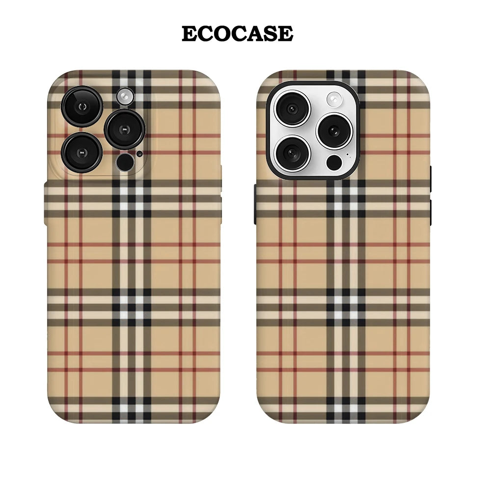 Brown Cloth Pattern IPhone17 Must-Haves Phone Case for IPhone 17 16 15 14 13 12 11 Pro Max Plus Double-layer Back Cover