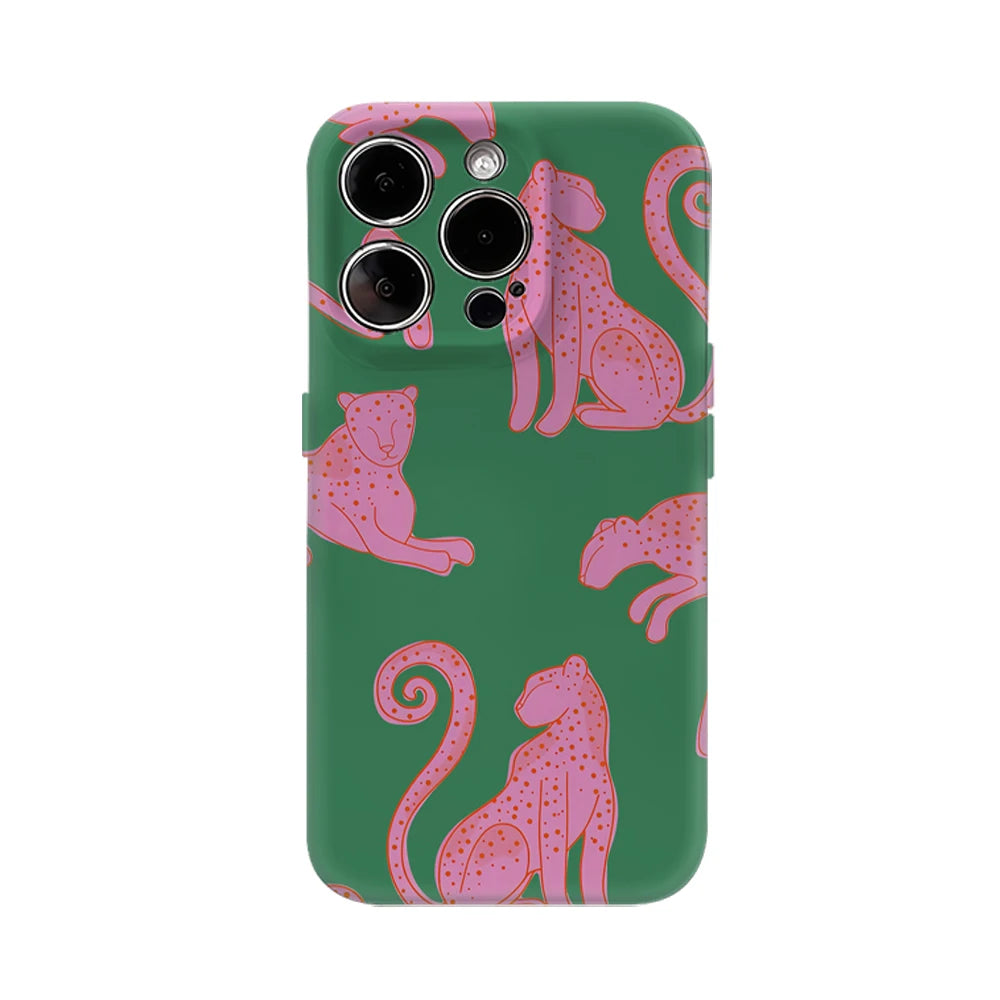 Pink Leopard Green IPhone17 Must-Haves Phone Case for IPhone 17 16 15 14 13 12 Pro Max Plus Double-layer Back Cover