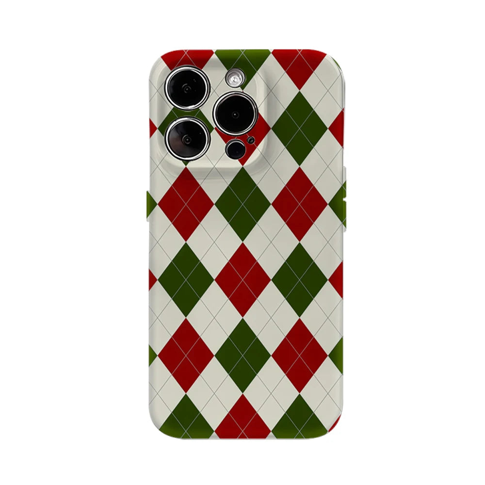 Argyle Classic Christmas IPhone17 Must-Haves Phone Case for IPhone 17 16 15 14 13 12 11 Pro Max Plus Double-layer Back Cover