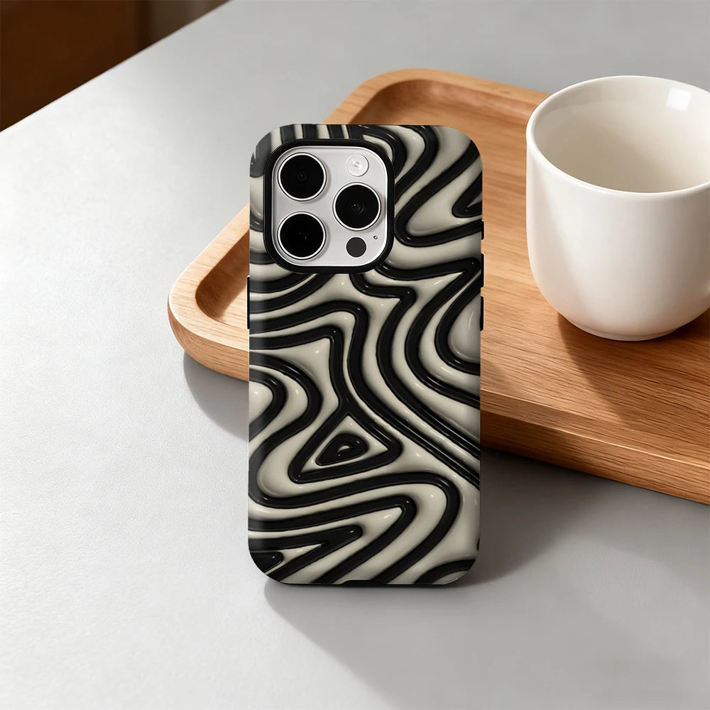 Swirl Art IPhone17 Must-Haves Phone Case for IPhone 17 16 15 14 13 12 Pro Max Plus Double-layer Back Cover INS