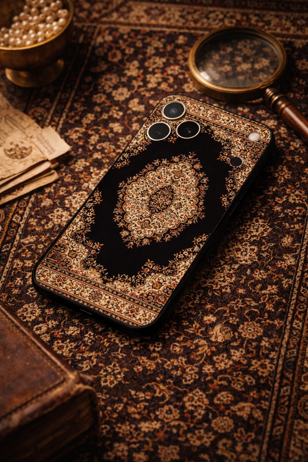 Classic Oriental Carpet Pattern Phone Case Timeless Heritage Design for iPhone