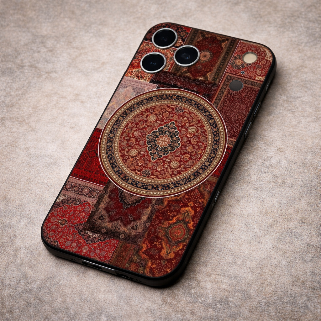 Vintage Patchwork Carpet Phone Case Timeless Art Texture Secondary image