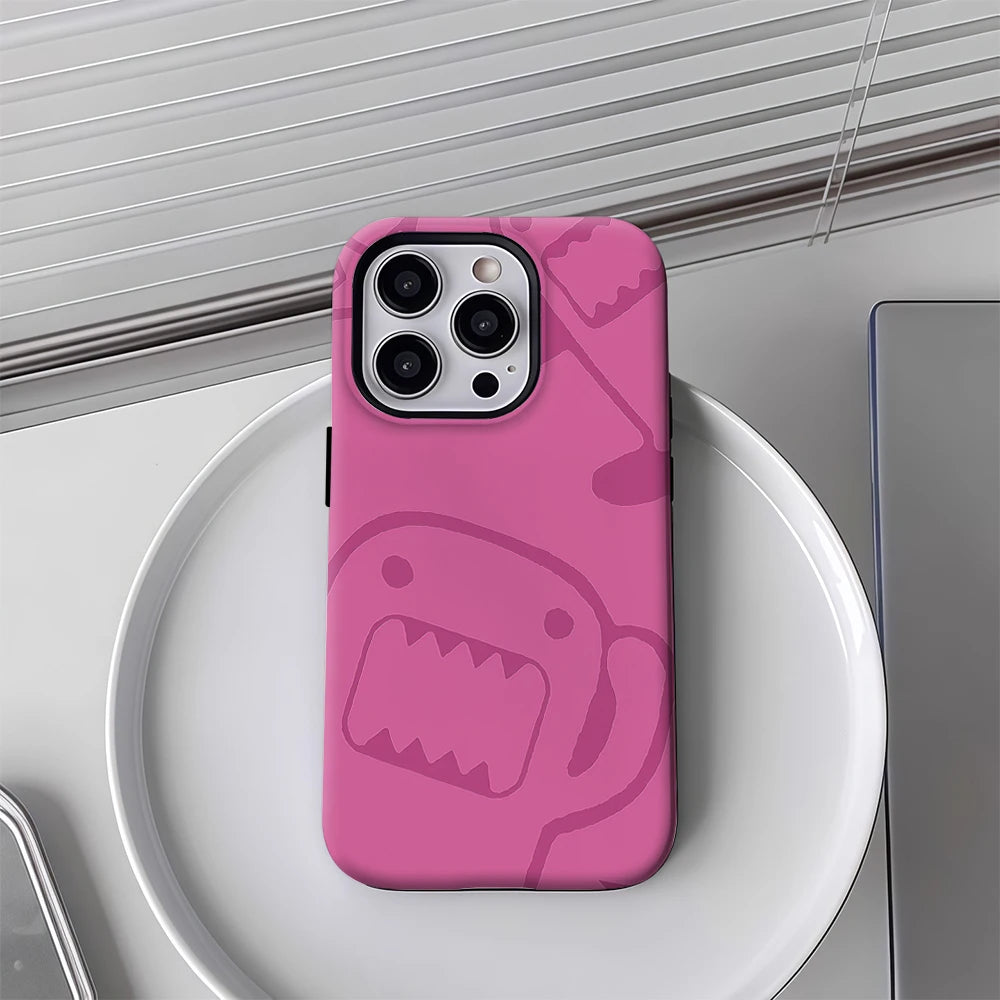 Playful Pink Domo Monsters IPhone17 Must-Haves Phone Case for IPhone 17 16 15 14 13 12 Pro Max Plus Double-layer Back Cover