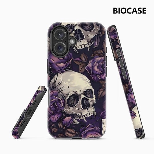 Skulls and Purple Roses IPhone17 Must-Haves Phone Case for IPhone 17 16 15 14 13 12 11 Pro Max Plus Double-layer Back Cover