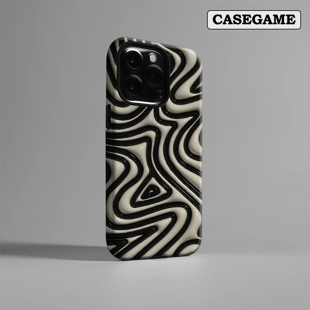 Swirl Art IPhone17 Must-Haves Phone Case for IPhone 17 16 15 14 13 12 Pro Max Plus Double-layer Back Cover INS