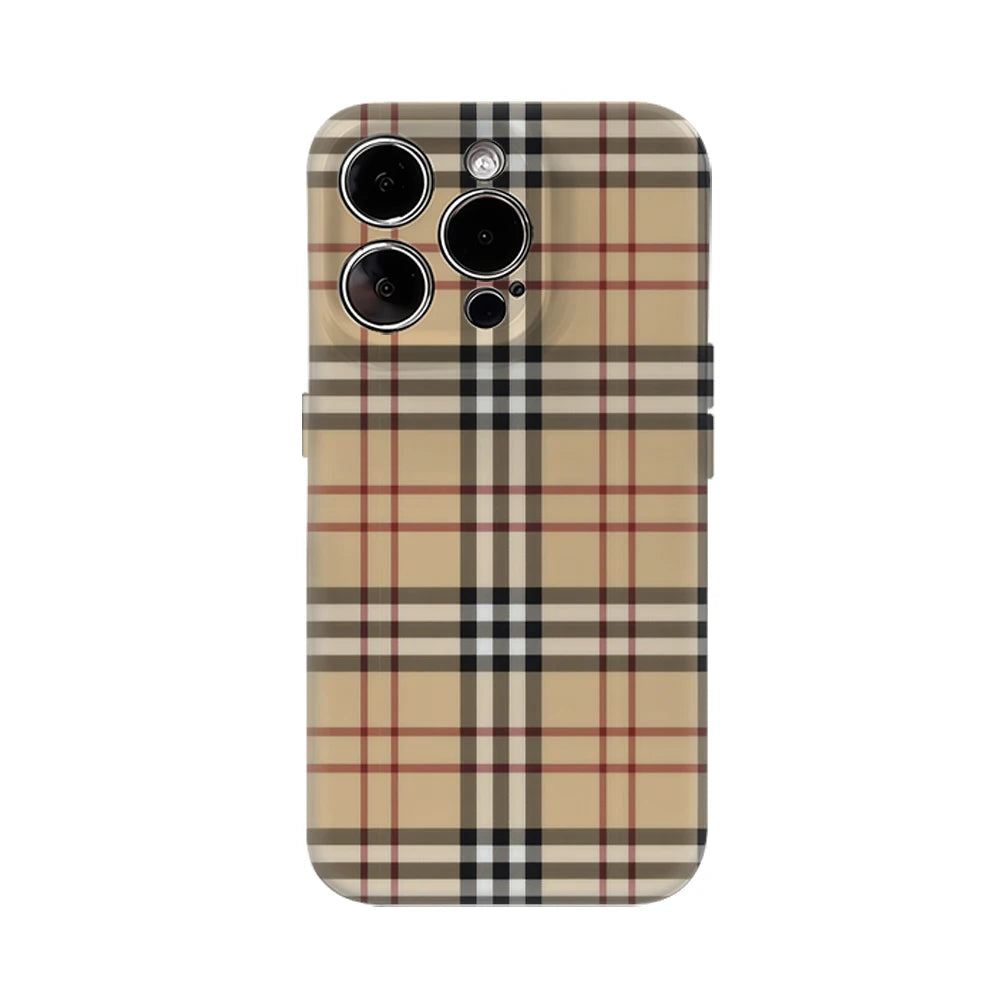 Brown Cloth Pattern IPhone17 Must-Haves Phone Case for IPhone 17 16 15 14 13 12 11 Pro Max Plus Double-layer Back Cover