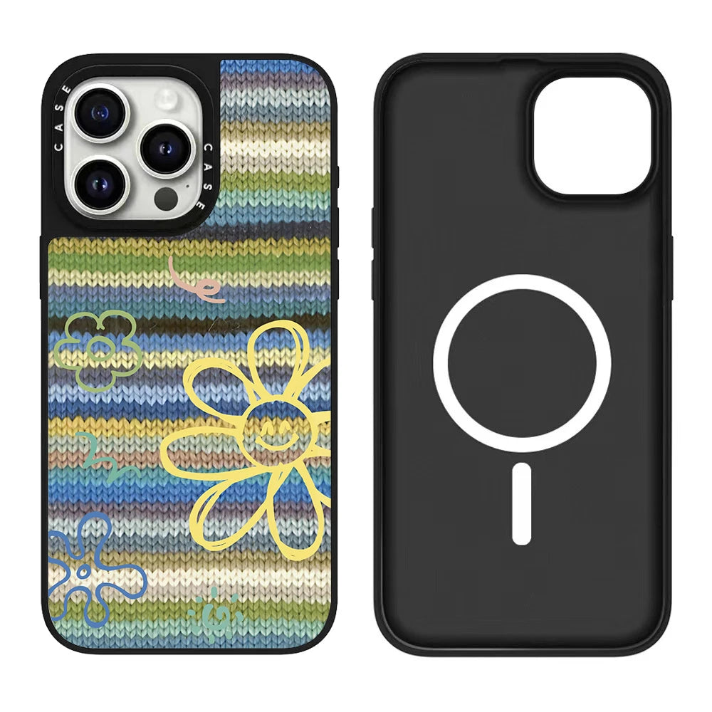 Knitted Magnetic Sweater Series iPhone 17 pro Max Case Compatible for iPhone 17/16/15/14 Series Universal Magnetic Phone Cover