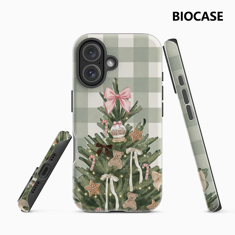 Christmas Tree Green Checkerboard IPhone17 Must-Haves Phone Case for IPhone 17 16 15 14 13 Pro Max Plus Double-layer Back Cover