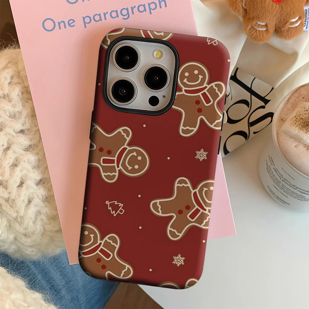 Christmas Gingerbread Men IPhone17 Must-Haves Phone Case for IPhone 17 16 15 14 13 12 11 Pro Max Plus Double-layer Back Cover